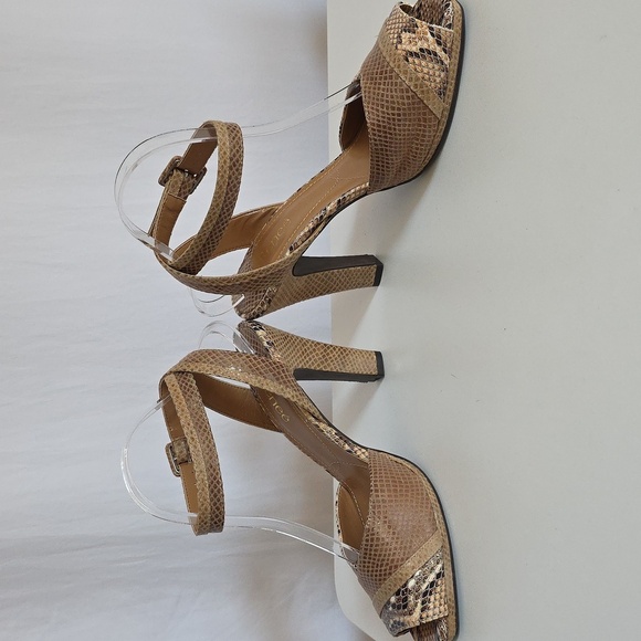 J. Renee Kinnon Brown Snake Print Sandals. Size 9 Medium. - Picture 3 of 10